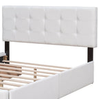 Platform Bed with Classic Headboard and 4 Drawers