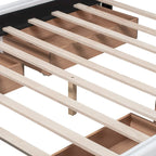 Platform Bed with Classic Headboard and 4 Drawers