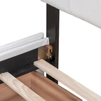 Platform Bed with Classic Headboard and 4 Drawers