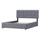 Platform Bed with Classic Headboard and 4 Drawers