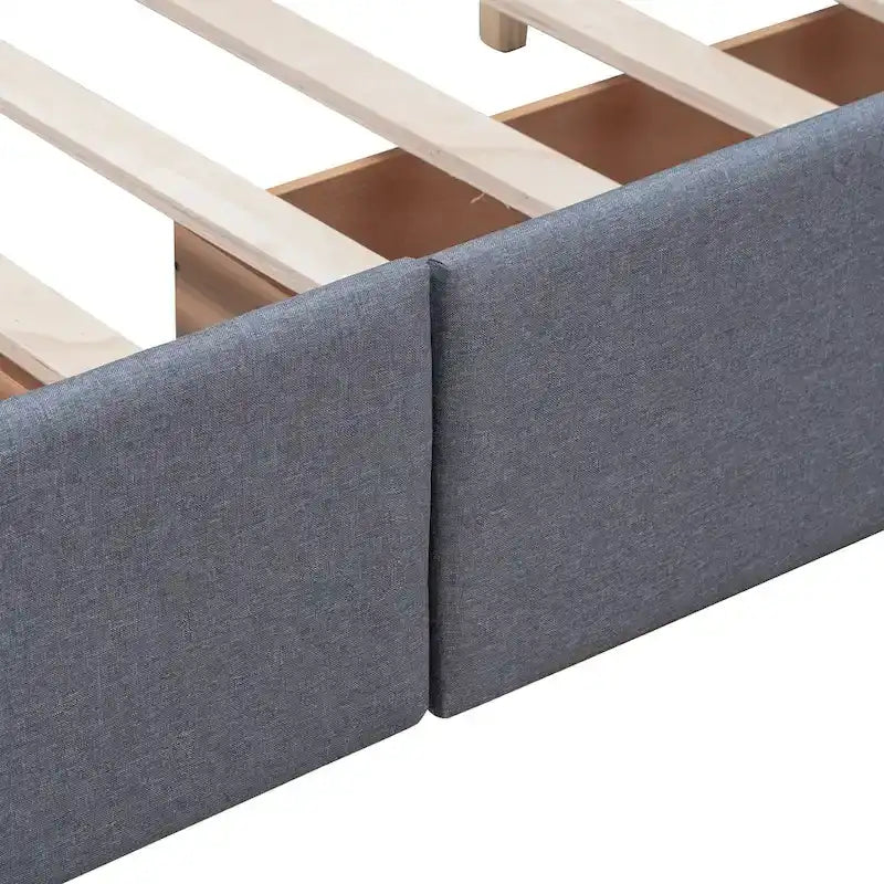 Platform Bed with Classic Headboard and 4 Drawers