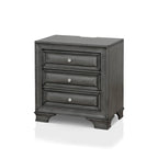 Oslo Traditional Wood 3-Drawer Nightstand with USB by Furniture of America