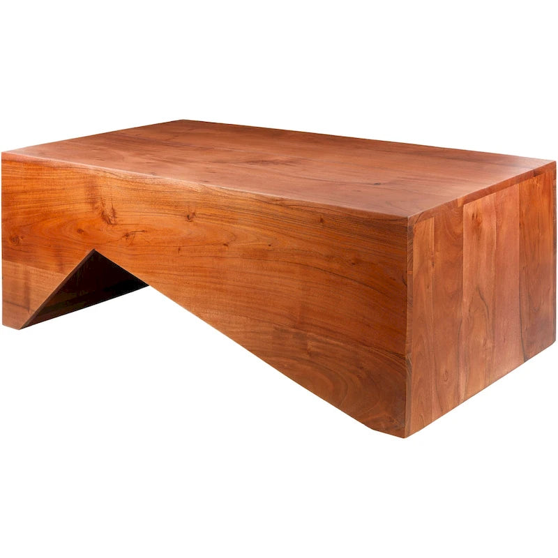 Asma Modern Angular Wooden Coffee Table - 15H x 39W x 22D