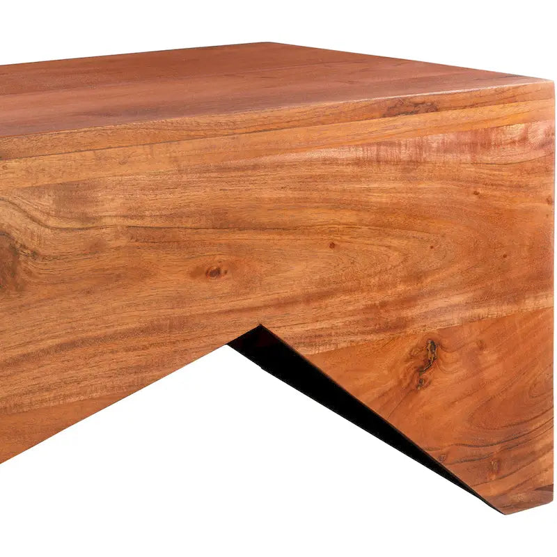 Asma Modern Angular Wooden Coffee Table - 15H x 39W x 22D