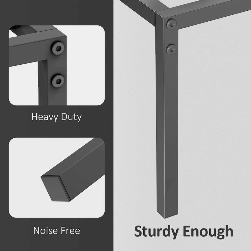 14 Inch Metal Bed Frame with Storage Platform, No Box Spring Needed, Load Up to 500Lbs