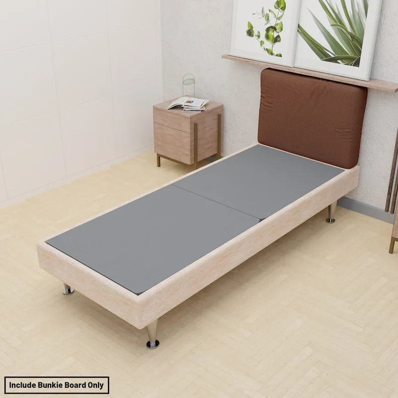 ONETAN, 1.5-Inch Split Bunkie Board for Mattress/Bed Support - Fully Assembled, Improved Comfort and Support, Gray.