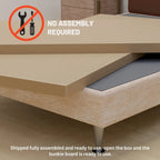 ONETAN, 1.5-Inch Split Bunkie Board for Mattress/Bed Support - Fully Assembled, Improved Comfort and Support, Gray.