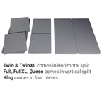 ONETAN, 1.5-Inch Split Bunkie Board for Mattress/Bed Support - Fully Assembled, Improved Comfort and Support, Gray.