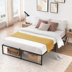 Bed Frame , No Box Spring Needed, with 14 inch Storage, Load Up to 800Lbs