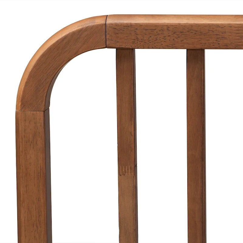 Neilan Modern and Contemporary Walnut Brown Finished Wood Platform Bed