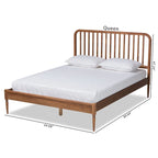 Neilan Modern and Contemporary Walnut Brown Finished Wood Platform Bed