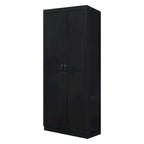 Manhattan Comfort Hopkins Modern 7 Shelf Freestanding Storage Closet Set of 2