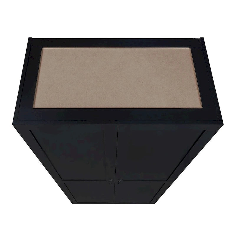 Manhattan Comfort Hopkins Modern 7 Shelf Freestanding Storage Closet Set of 2