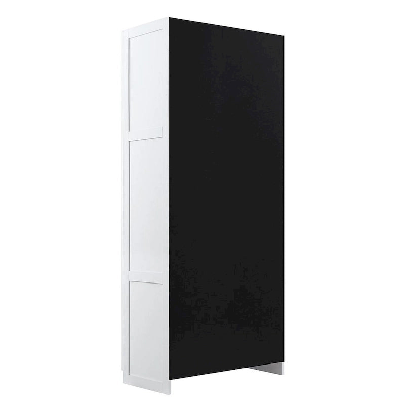 Manhattan Comfort Hopkins Modern 7 Shelf Freestanding Storage Closet Set of 2