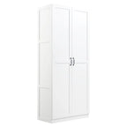 Manhattan Comfort Hopkins Modern 7 Shelf Freestanding Storage Closet Set of 2