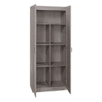 Manhattan Comfort Hopkins Modern 7 Shelf Freestanding Storage Closet Set of 2