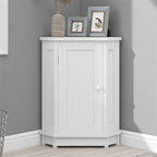 Bathroom Storage Cabinet with Adjustable Shelves,Free Standing Corner Cabinet with Single Door,Freestanding Floor Cabinet