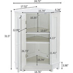 Bathroom Storage Cabinet with Adjustable Shelves,Free Standing Corner Cabinet with Single Door,Freestanding Floor Cabinet