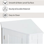 Bathroom Storage Cabinet with Adjustable Shelves,Free Standing Corner Cabinet with Single Door,Freestanding Floor Cabinet