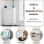 Bathroom Storage Cabinet with Adjustable Shelves,Free Standing Corner Cabinet with Single Door,Freestanding Floor Cabinet