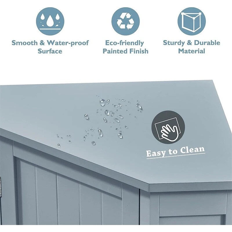 Bathroom Storage Cabinet with Adjustable Shelves,Free Standing Corner Cabinet with Single Door,Freestanding Floor Cabinet