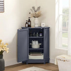 Bathroom Storage Cabinet with Adjustable Shelves,Free Standing Corner Cabinet with Single Door,Freestanding Floor Cabinet