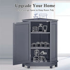 Bathroom Storage Cabinet with Adjustable Shelves,Free Standing Corner Cabinet with Single Door,Freestanding Floor Cabinet