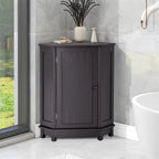 Bathroom Storage Cabinet with Adjustable Shelves,Free Standing Corner Cabinet with Single Door,Freestanding Floor Cabinet