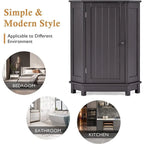 Bathroom Storage Cabinet with Adjustable Shelves,Free Standing Corner Cabinet with Single Door,Freestanding Floor Cabinet