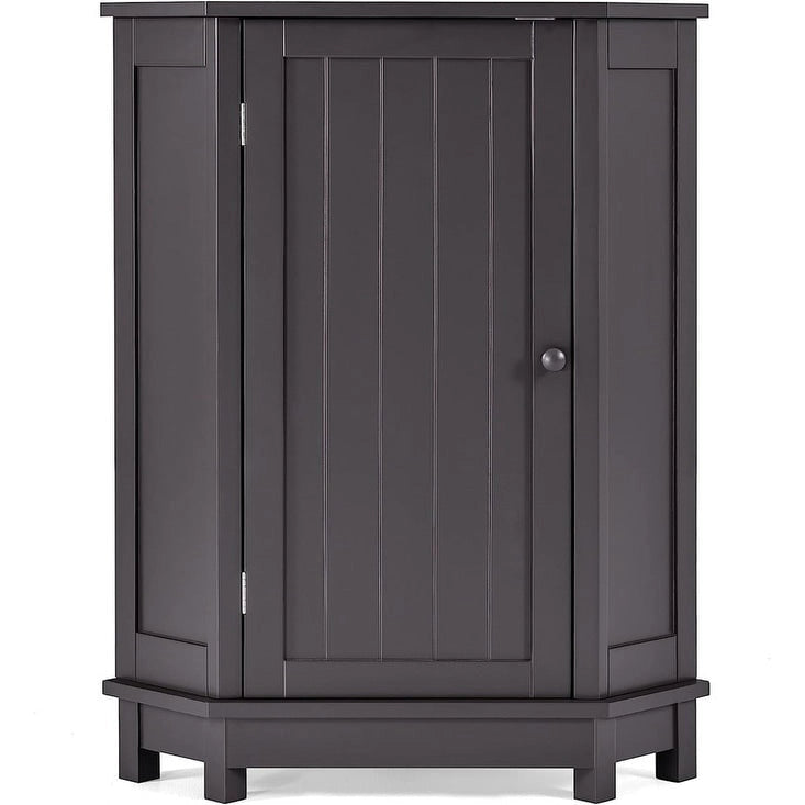 Bathroom Storage Cabinet with Adjustable Shelves,Free Standing Corner Cabinet with Single Door,Freestanding Floor Cabinet