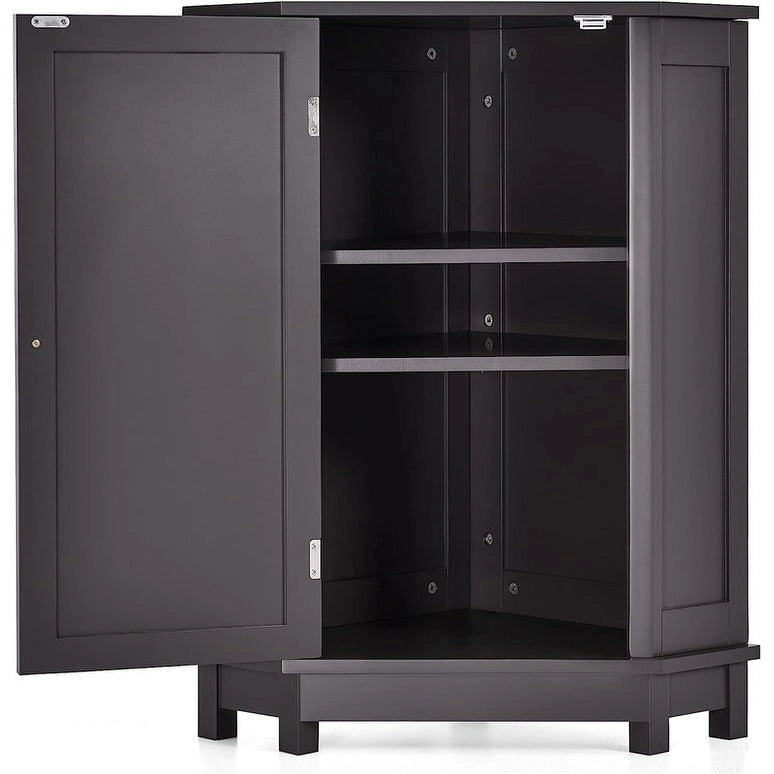 Bathroom Storage Cabinet with Adjustable Shelves,Free Standing Corner Cabinet with Single Door,Freestanding Floor Cabinet
