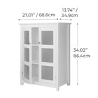 Teamson Home Conner Two-Door Floor Storage Accent Cabinet