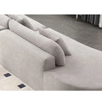 [NEW ARRIVED] [VIDEO PROVIDED] Modern curved combination sofa, terrycloth fabric sofa, minimalist sofa in living room, apartment