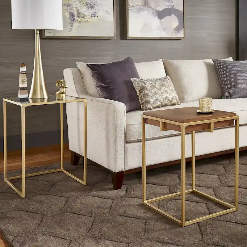 Cooke Square Table with Metal Base by iNSPIRE Q Modern