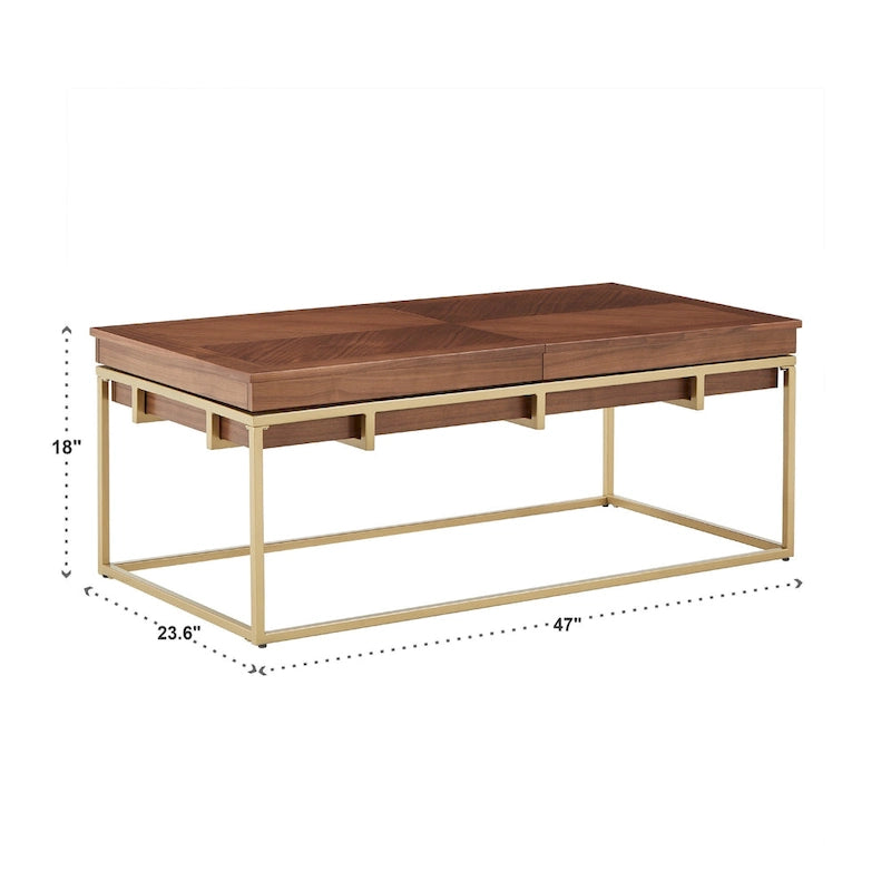 Cooke Square Table with Metal Base by iNSPIRE Q Modern