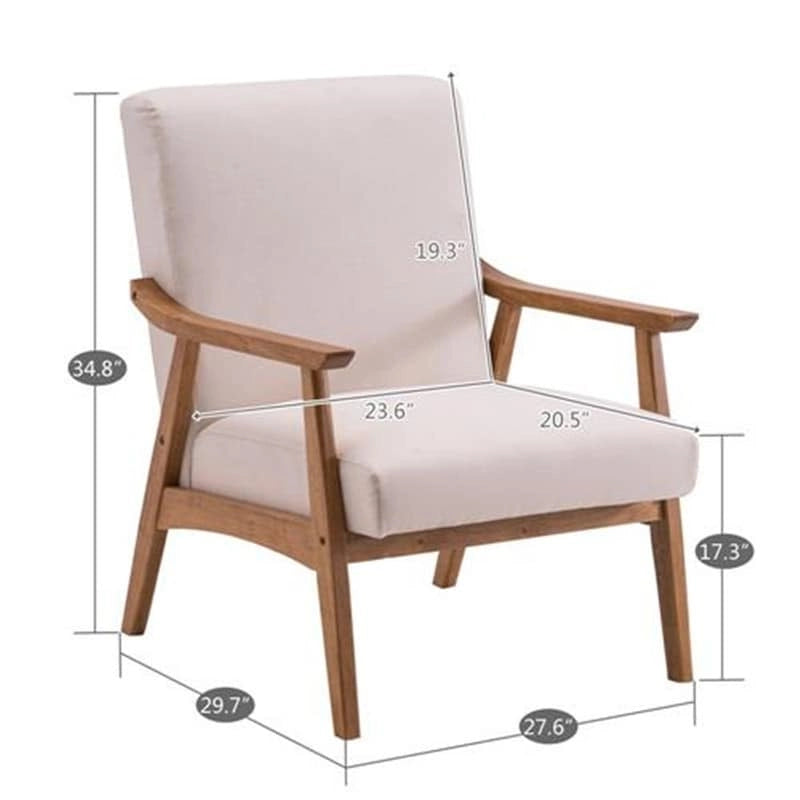 Modern Chair with Solid Wood Frame
