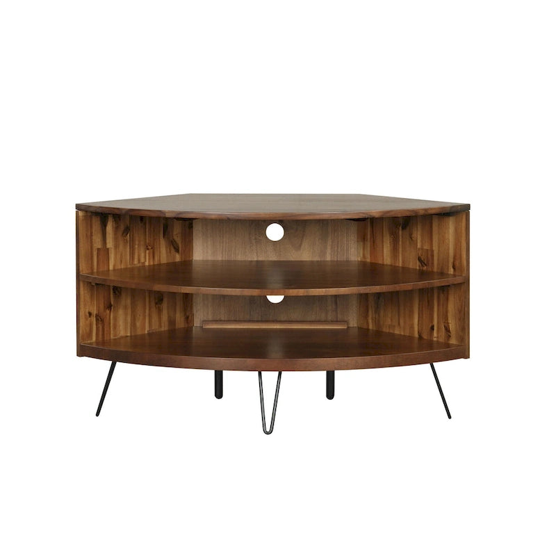Declan Solid Acacia 43-inch Corner Media Stand