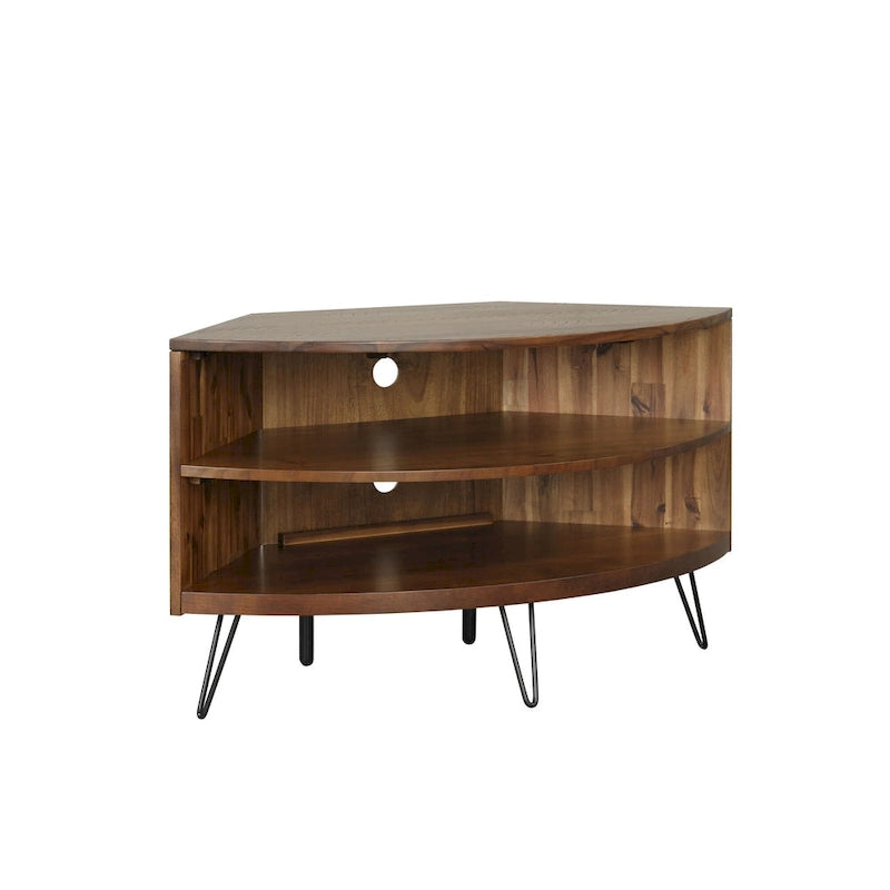 Declan Solid Acacia 43-inch Corner Media Stand