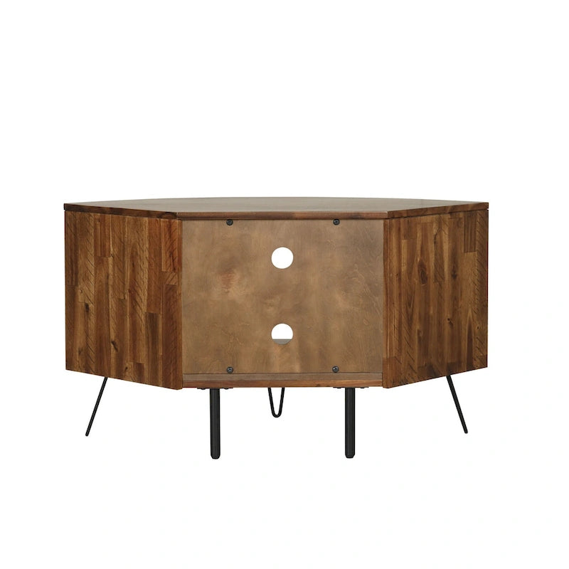 Declan Solid Acacia 43-inch Corner Media Stand