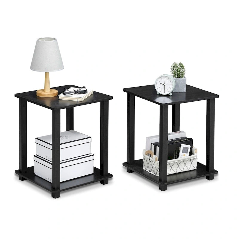 Porch & Den Rutherford Simplistic Square End Tables (Set of 2)