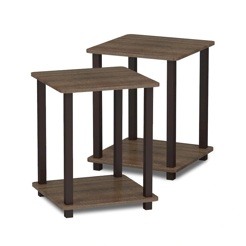 Porch & Den Rutherford Simplistic Square End Tables (Set of 2)
