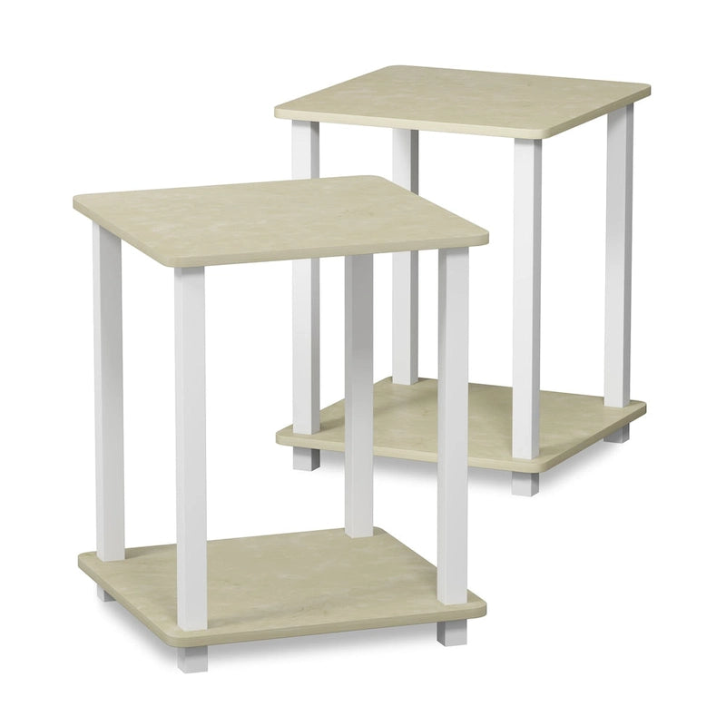 Porch & Den Rutherford Simplistic Square End Tables (Set of 2)