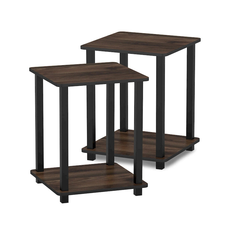 Porch & Den Rutherford Simplistic Square End Tables (Set of 2)