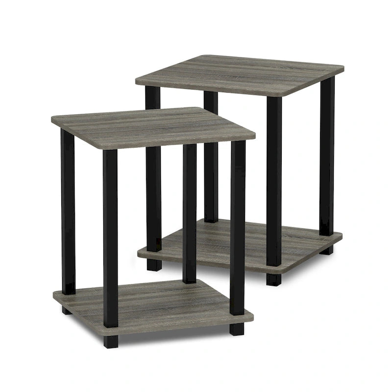 Porch & Den Rutherford Simplistic Square End Tables (Set of 2)