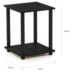 Porch & Den Rutherford Simplistic Square End Tables (Set of 2)