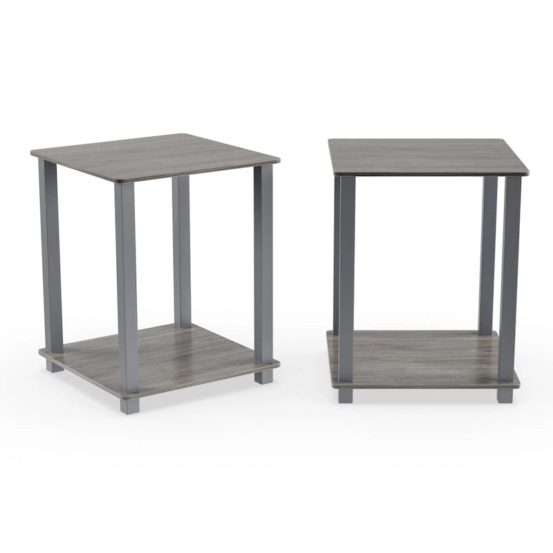 Porch & Den Rutherford Simplistic Square End Tables (Set of 2)