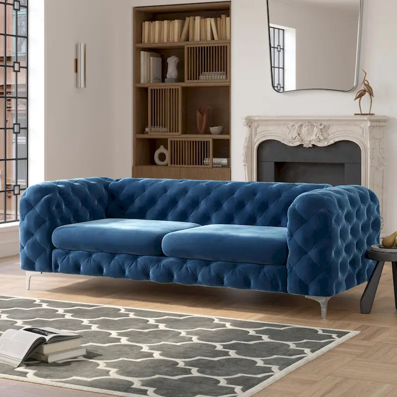 Corvus Aosta Tufted Velvet Chesterfield Sofa