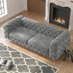 Corvus Aosta Tufted Velvet Chesterfield Sofa