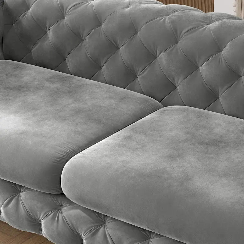 Corvus Aosta Tufted Velvet Chesterfield Sofa