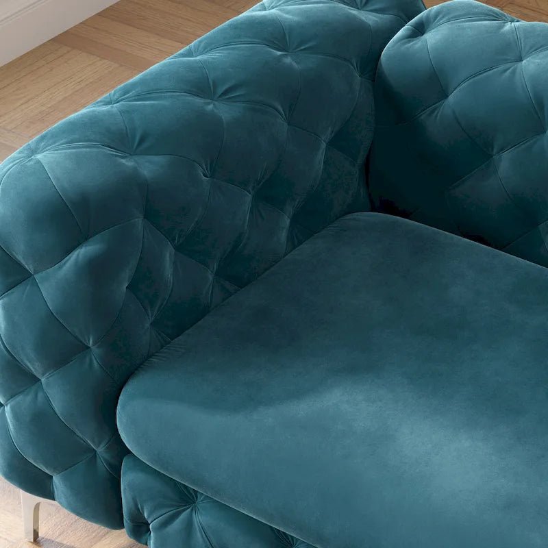 Corvus Aosta Tufted Velvet Chesterfield Sofa